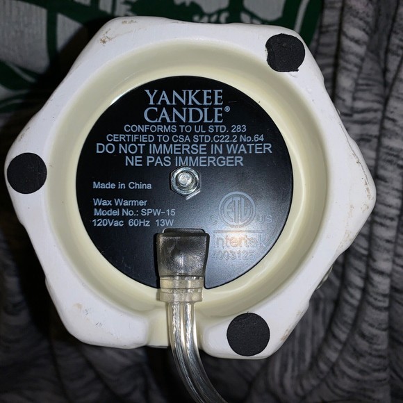 Yankee Candle Electric Wax Tart Melt Warmer Ceramic Full SZ Beige Floral SPW-15 - Picture 8 of 8